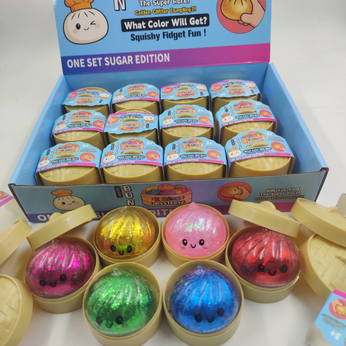 Sports Equipment Box - Glitzernde Dumpling-Spielzeuge 1-12 Stück, Dumpling-Squishies mit