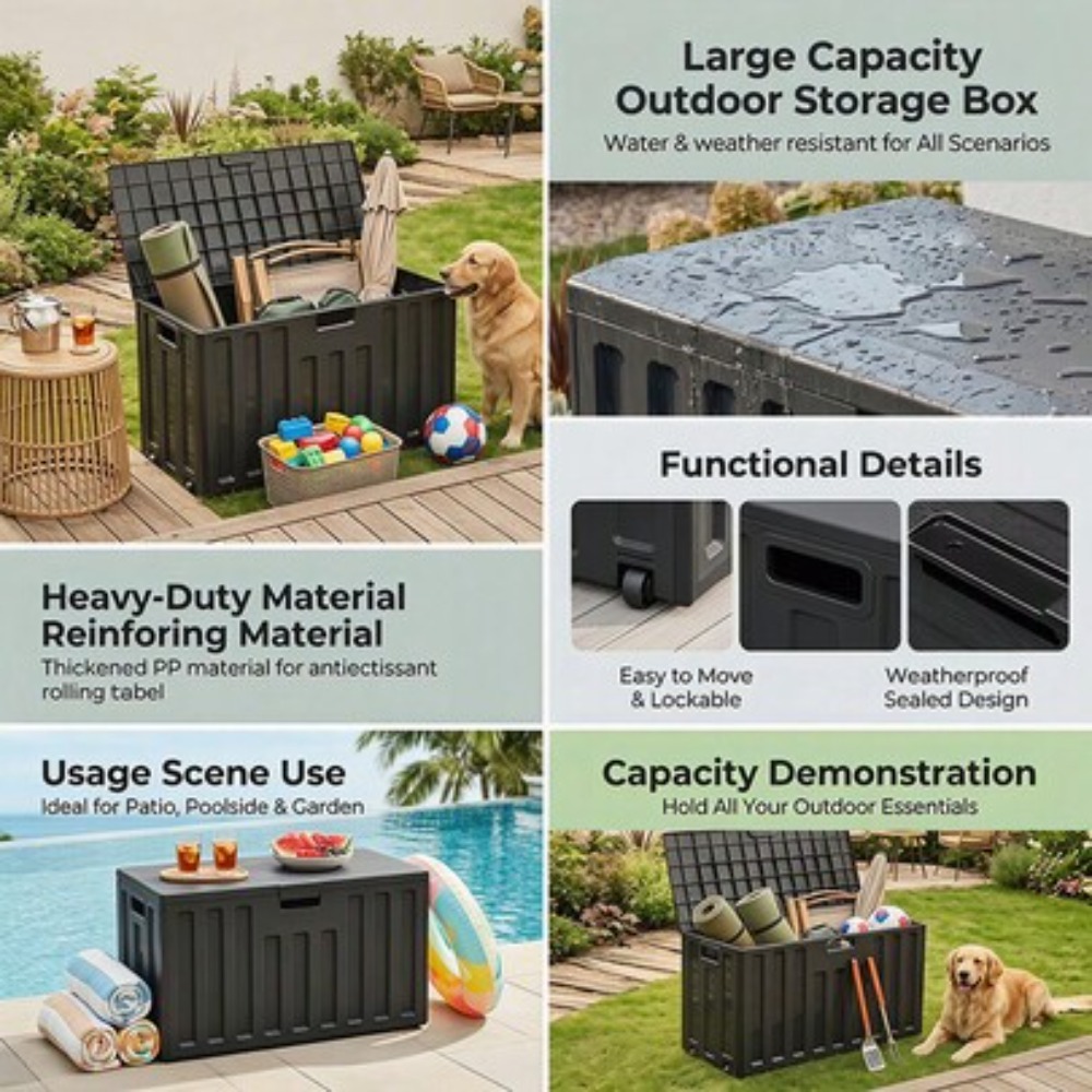 Großer Outdoor-Aufbewahrungsbe – Sports Equipment Box Bewertung und Preis