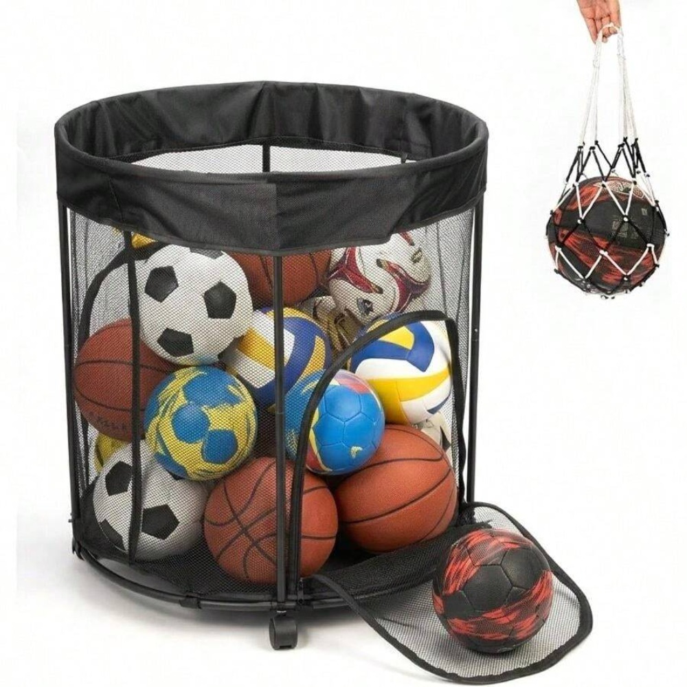 51,36 Gallonen Ballaufbewahrun – Sports Equipment Cart On Wheels Bewertung und Preis